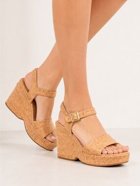 Korks Bardot II Wedge Comfort Sandals New!